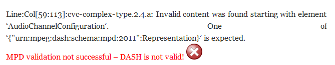 A known issue with an MPD file