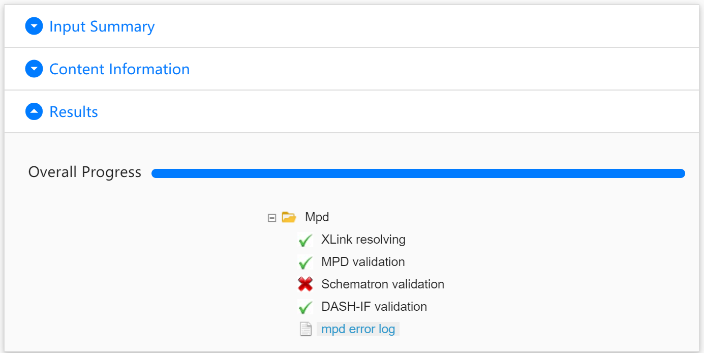 Verifying an MPEGDASH MPD file conformance